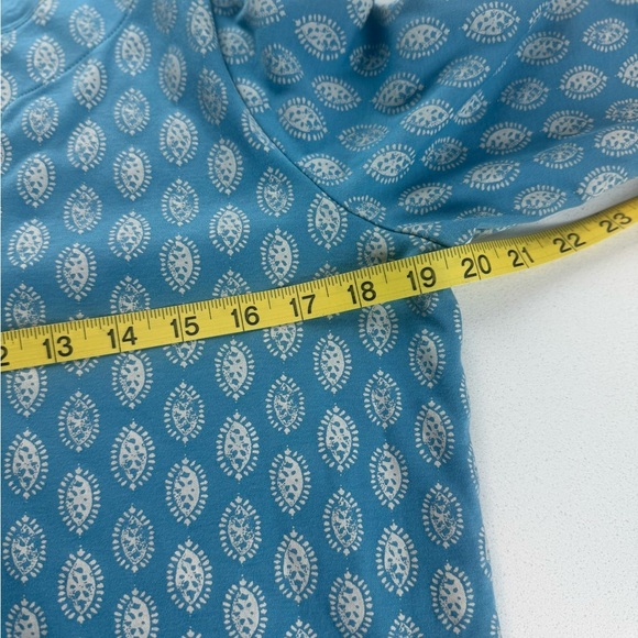 L.L. Bean 100% Supima Cotton Tunic Top Blue Print Size‎ M - Picture 8 of 11